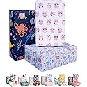 aakar, Pack Of 6, Gift Wrapping Paper Sheet, Gift Paper - Checks,Multicolor