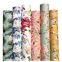 Aakar Pack of 6 Multicolor Floral Gift Wrapping Paper Sheets | 29 x 19 Inches | Matt Finish | 90 GSM Sheets | Ideal for Home Decor, Birthday, Wedding, Anniversary, Christmas &amp; Festive Occasions (Florals)