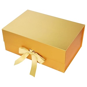 aakriti elegant gifts box folding rakhi gift boxes with ribbon gifting reuse hamper rakhi box gift boxes present gold gift box ribbon birthday party favors 23 x16 x10cm gold gift box 1pcs