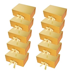 aakriti gift boxs elegant folding diwali gift boxes with ribbon gifting reuse hamper rakhi box gifts boxes present gold gift box ribbon birthday party favors gold gift box s 10pcs