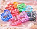 AALIYA INTERNATIONAL HAIR CLAW CLIP FOR WOMAN SET OF 6 HEART SHAPE MULTICOLOR Rubber Band (Multicolor)