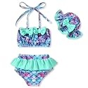 Aalizzwell Toddler Baby Girls 3 Piece Bikini Set Bathing Suit with Hat