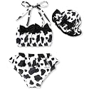 Aalizzwell Toddler Baby Girls 3 Piece Bikini Set Bathing Suit with Hat
