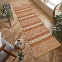 Hand Woven Tufted 100% Natural Cotton Export Quality Designer Rug,Carpet, Bed Side Runner for Bedroom,Living Room, Size-2x5 feet or 60 cms x 152 cms (Orange New)