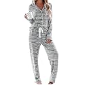 Aamikast Women's Pajama Sets Long Sleeve Button Down Sleepwear Nightwear Soft Pjs Lounge Sets