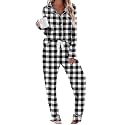 Aamikast Women's Pajama Sets Long Sleeve Button Down Sleepwear Nightwear Soft Pjs Lounge Sets