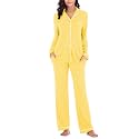 Aamikast Women's Pajama Sets Long Sleeve Button Down Sleepwear Nightwear Soft Pjs Lounge Sets