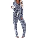 Aamikast Women's Pajama Sets Long Sleeve Button Down Sleepwear Nightwear Soft Pjs Lounge Sets