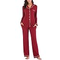 Aamikast Women's Pajama Sets Long Sleeve Button Down Sleepwear Nightwear Soft Pjs Lounge Sets