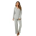 Aamikast Women's Pajama Sets Long Sleeve Button Down Sleepwear Nightwear Soft Pjs Lounge Sets