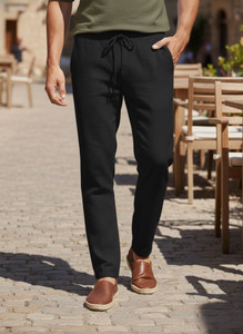 Aamish fashion Regular Fit Men Black Trousers