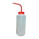 Wash Bottle Narrow Mouth LDPE 1000 ml, Pack of 6 plastic squeeze wash bottle with nozzle chemical resistant for laboratory use