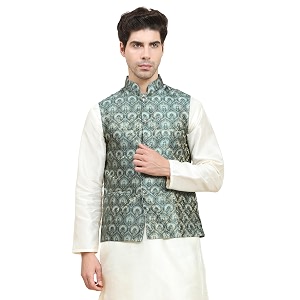 aany39s culture mens stylish polyster floral digital printed nehru jacket  two pockets  mandarin collar  lightweight  comfortable mens nehru jacket