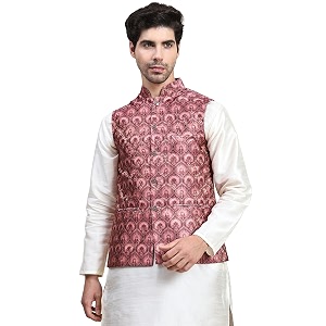 aany39s culture mens stylish polyster floral digital printed nehru jacket  two pockets  mandarin collar  lightweight  comfortable mens nehru jacket