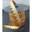 aanya Cutwork Triangle Gota Samosa Lace Border for Dresses, Saree, Lehenga, Dupatta, Bag, Craft and Decorations (18 Mtr) Rose Gold