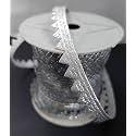 aanya Cutwork Triangle Gota Samosa Lace Border for Dresses, Saree, Lehenga, Dupatta, Bag, Craft and Decorations (18 Mtr) Silver
