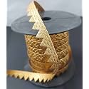 aanya Cutwork Triangle Gota Samosa Lace Border for Dresses, Saree, Lehenga, Dupatta, Bag, Craft and Decorations (18 Mtr) Antic Gold