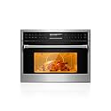 AAOBOSI 24 Inch Built in Microwave Oven,1.6 Cu.Ft Wall Microwave Convection Ovens Air Fryer Combos, 1000Watt Power Sensor&amp;Auto Cook, 10 Cooking Modes, Drop Down Door,Stainless Steel