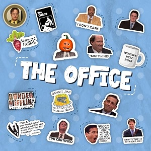 the office laptopmobile sticker decals - pack of 15 type a  vinyl stickers  matte finish