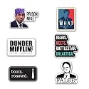 The Office Laptop Stickers | Set of 6 | Vinyl Decals | Matte Finish