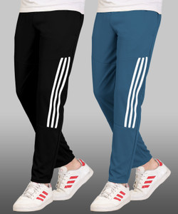 AARADH Striped Men Black Blue White Track