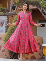 Aaradhiya Traders Women Printed Anarkali Kurta