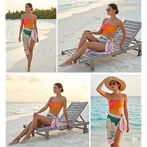 aaram stylish premium women39s one piece swimsuit with cover ups wrap skirt sarong floral print monokini tummy control swimwear printed costume women beach wear