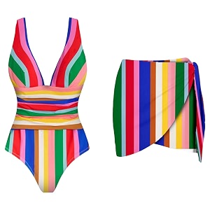 aaram stylish premium women39s one piece swimsuit with cover ups wrap skirt sarong floral print monokini tummy control swimwear printed costume women beach wear