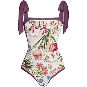 aaram stylish premium women39s one piece swimsuit with cover ups wrap skirt sarong retro floral print monokini tummy control swimwear printed swimming costume for women beach wear
