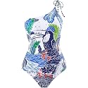 AARAM Stylish Premium Women's One Piece Swimsuit with Cover Ups Wrap Skirt Sarong Retro Floral Print Monokini Tummy Control Swimwear, Printed Swimming Costume for Women Beach Wear
