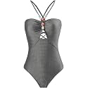 AARAM Stylish Premium Women's One Piece Swimsuit with Cover Ups Wrap Skirt Sarong Retro Floral Print Monokini Tummy Control Swimwear, Printed Swimming Costume for Women Beach Wear