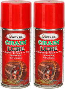 aarav co chain lube spray 150ml pack of 2 ultimate protection against wear  corrosion  smooth  long-lasting lubrication chain oil