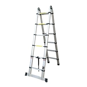 aardwolf quickfit a-type telescopic ladder 19m19m  62ft62ft 10 step