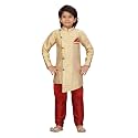 Aarika Boy's Silk Solid Regular Tunic Shirt