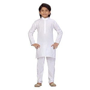Aarika Boys White Color Kurta Pyjama Set