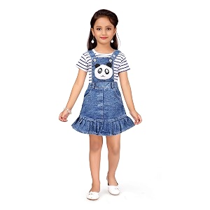 aarika girl39s a-line cotton classic knee-length dress