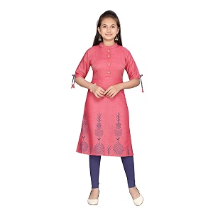 Aarika Girls Cotton Regular Fit Solid Pattern