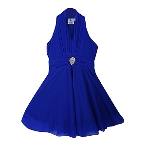 aarika girl39s layered frock blue