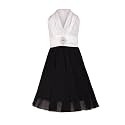 Aarika Girls' Self Design Birthday Special Frock White-Black