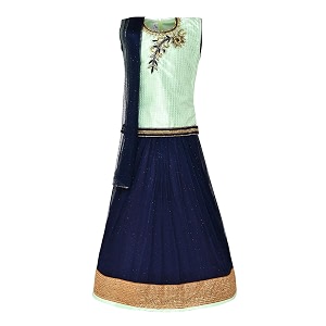 Aarika Girls Tissue Lehenga Choli Set