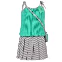Aarika Girls Gajri_Grey Color Georgette Fabric Self Design Top &amp; Skirt