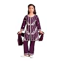 Aarika Girls Ethnic Wear Purple Colour Thread