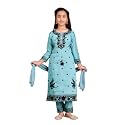 Aarika Girls Ethnic Wear Sea Green Colour