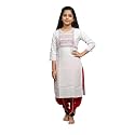 Aarika Girls Ethnic Wear White Colour Tribal