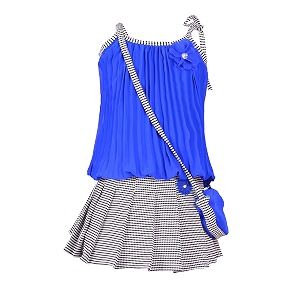 aarika girls gajri_grey color georgette fabric self design top amp skirt
