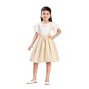 Aarika Girls Green Colour Check Cotton Frock
