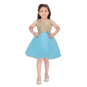 aarika girls lime green color net frock