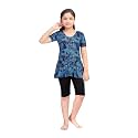 Aarika Girls Sports Wear Blue Colour Leaf