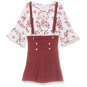 aarika girls white-maroon colour blended skirt topdr-1608-maroon-26