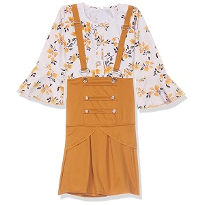 aarika girls white-yellow colour blended skirt topdr-1608-yellow-30
